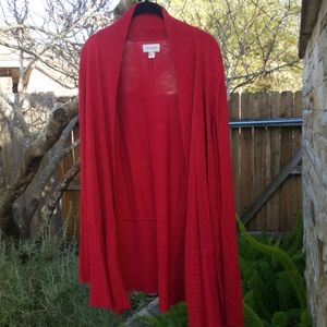 Red metallic cardigan